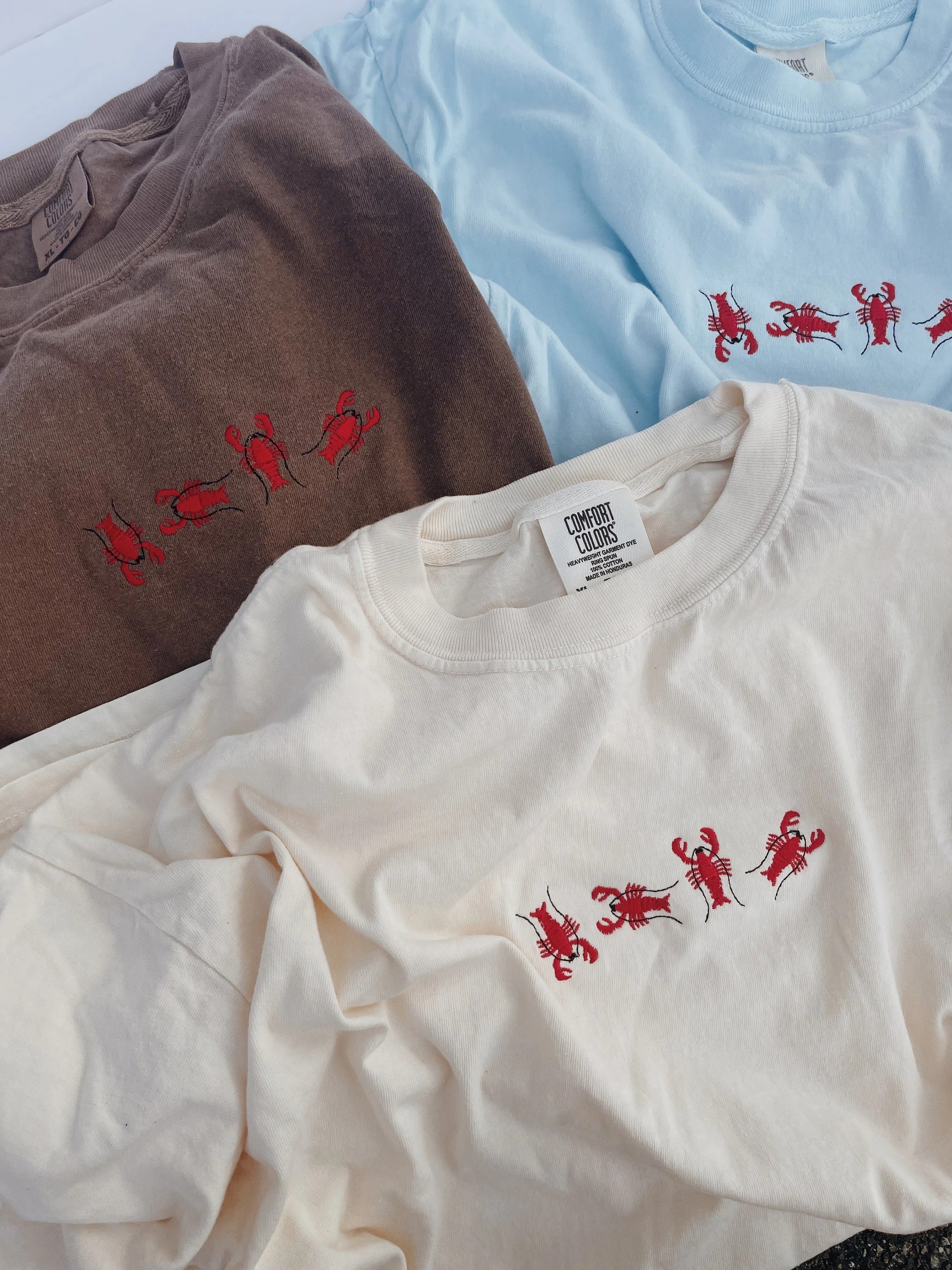Embroidered Lobster T-shirt Embroidered Lobster T-shirt